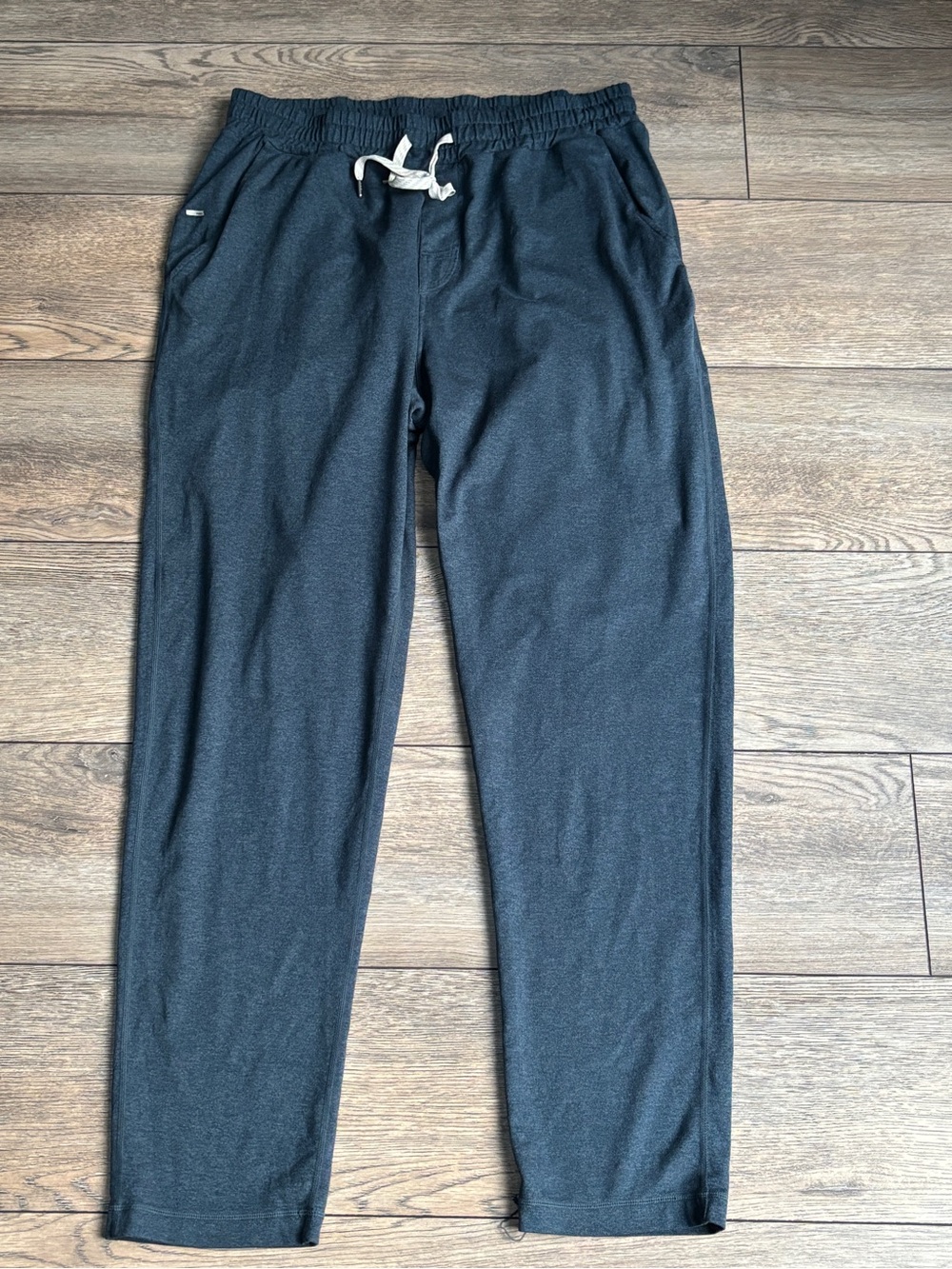Men’s Vuori Ponto Performance Pants 30” Blue Heather DreamKnit Drawstring sz XL